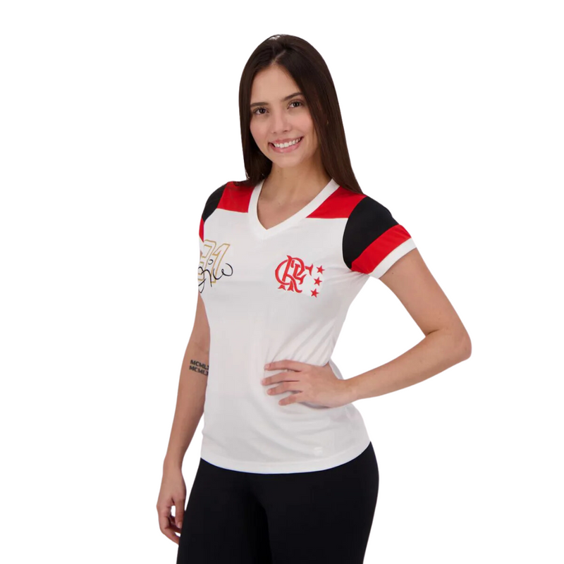 Camisa Flamengo Zico Retrô Feminina