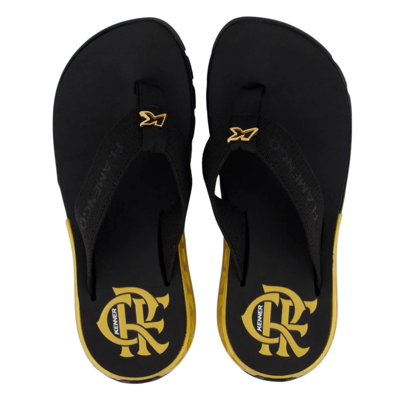 Chinelo Kenner Rakka Gold Flamengo Preto