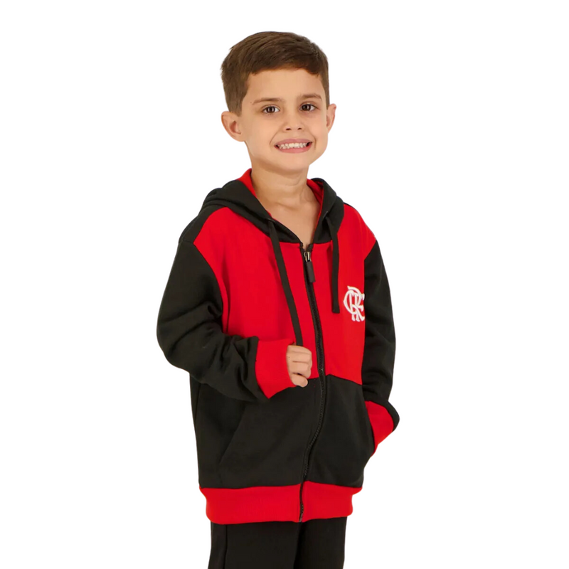 Jaqueta Flamengo Holographic Infantil Preto