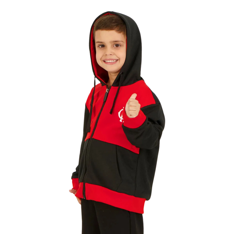 Jaqueta Flamengo Holographic Infantil Preto