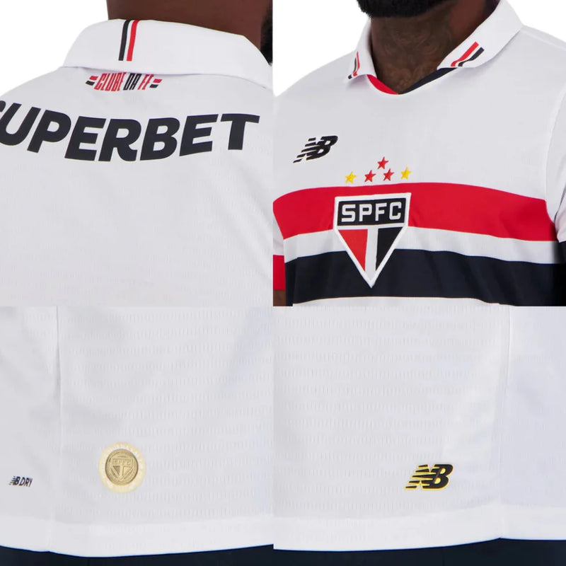 Camisa New Balance São Paulo I 2024 Com Patrocínio